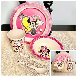 🆕Disney Baby 5PC MINNIE MOUSE Plate Set
